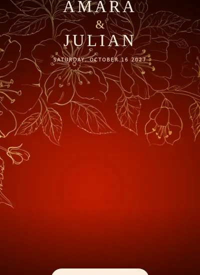 Dragon Phoenix V4 · Red invitation design
