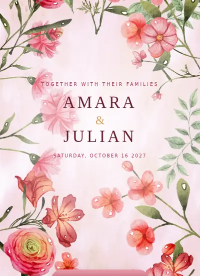 Spring Garden · Red invitation design